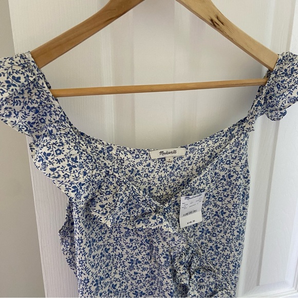 BNWT Madewell Ruffled Wrap Maxi Dress in Americana Floral - Picture 4 of 6